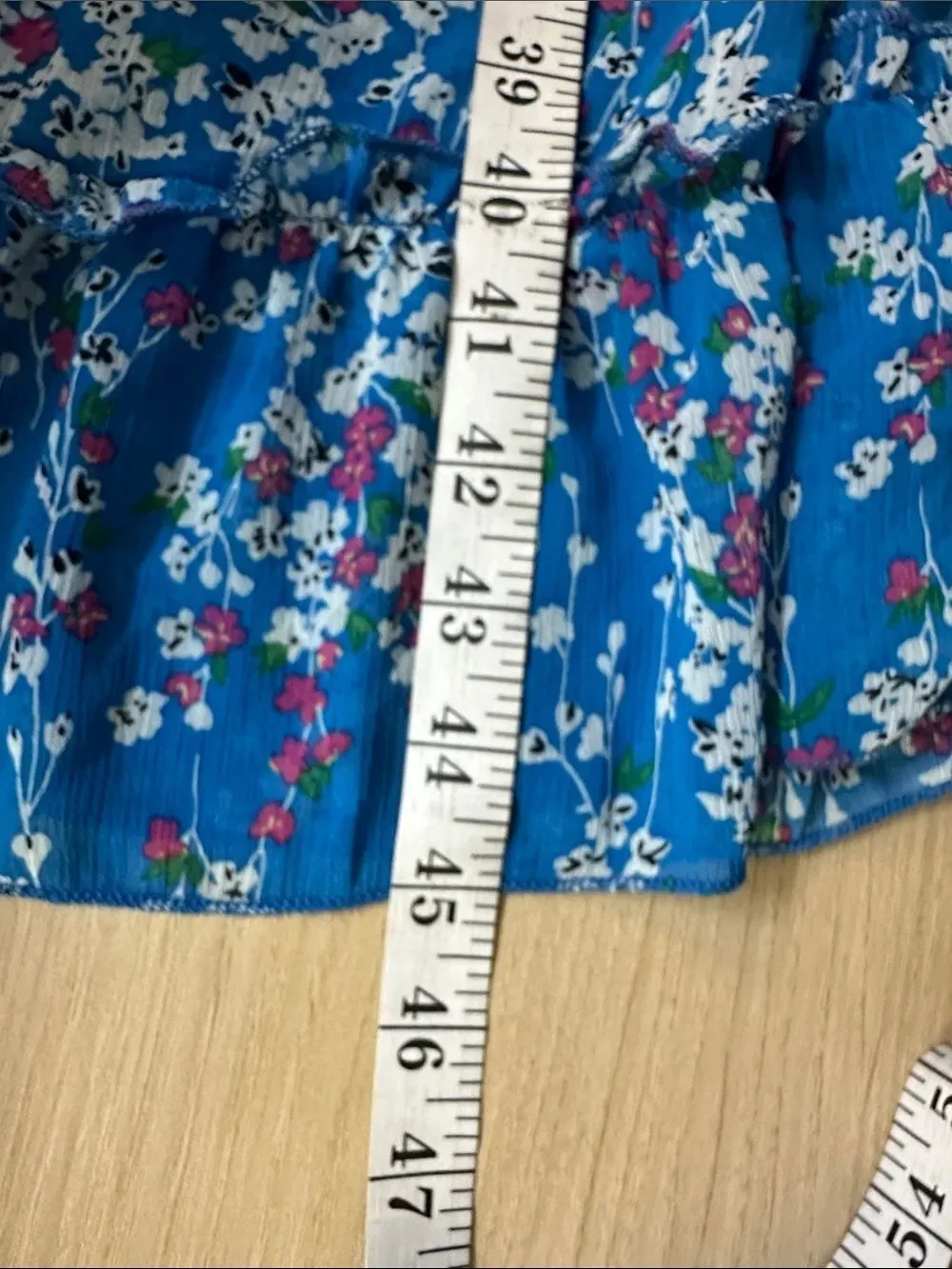 Picaurshe Blue Floral V-Neck Midi Dress